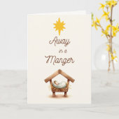 Weg in een Manger Kerst Kaart (Gele Bloem)