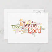 Weg in een Trog Carol Feestdagenkaart (Voorkant / Achterkant)