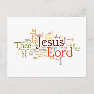 Weg in een Trog Carol Feestdagenkaart