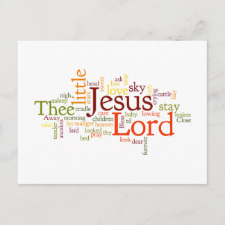 Weg in een Trog Carol Feestdagenkaart