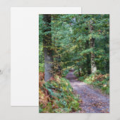 Weg in het herfstbos, Saint Germain Forest Kaart (Voorkant / Achterkant)