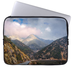 Weg in het stille landschap foto wandkunst afdruk laptop sleeve