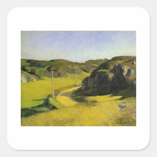 Weg in Maine - Edward Hopper Vierkante Sticker (Voorkant)