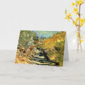 Weg in St Remy met Afbeelding van Vincent van Gogh Kaart (Gele Bloem)