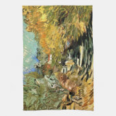 Weg in St Remy met Afbeelding van Vincent van Gogh Theedoek (Verticaal)