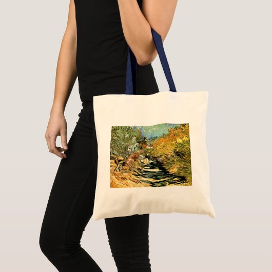 Weg in St Remy met Afbeelding van Vincent van Gogh Tote Bag (Voorkant (product))