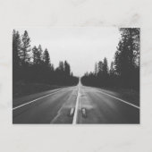 Weg in zwart-wit briefkaart (Voorkant)