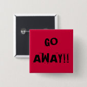 WEG! KNOOP VIERKANTE BUTTON 5,1 CM (Voorkant /achterkant)