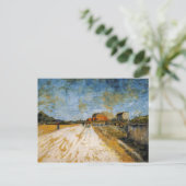 Weg langs de Parijse ramee door van Gogh Briefkaart (Staand voorkant)