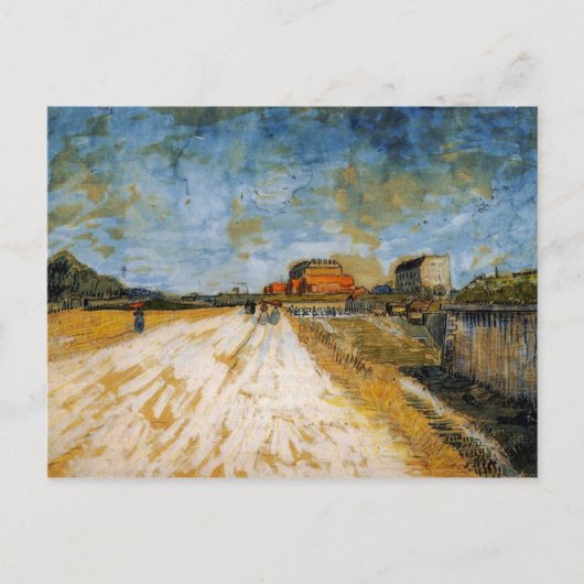 Weg langs de Parijse ramee door van Gogh Briefkaart (Voorkant)