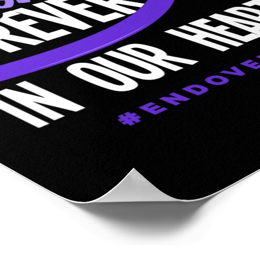 Weg maar niet voor altijd vergeten in ons hart Ein Poster (Hoek)