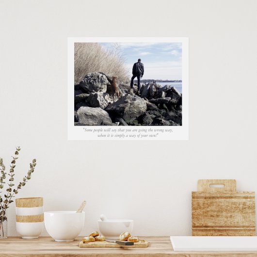 weg maar nooit vergeten poster (Keuken)