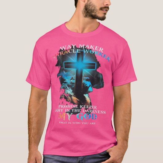 Weg Maker Miracle Worker Jesus Lion T-shirt (Voorkant)