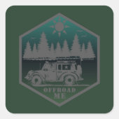WEG ME Wilderness Vierkante Sticker (Voorkant)
