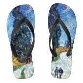Weg met Cypress en Star (1890) Van Gogh Unisex Teenslippers (Voetbed)