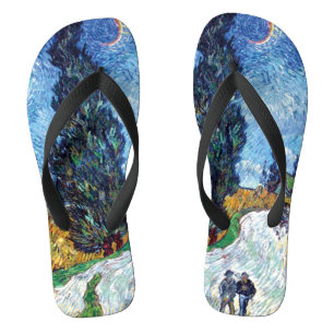 Weg met Cypress en Star (1890) Van Gogh Unisex Teenslippers