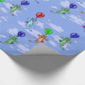 Weg met de ballondraak cadeaupapier (Hoek)