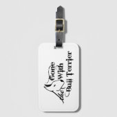 Weg met DE BULL TERRIER hondenliefhebbers Bagagelabel (Voorkant (verticaal))