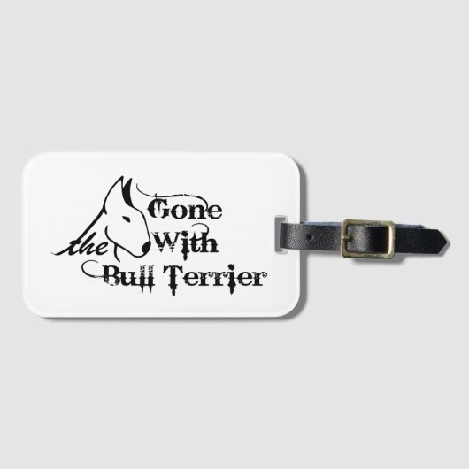 Weg met DE BULL TERRIER hondenliefhebbers Bagagelabel (Voorkant (horizontaal))