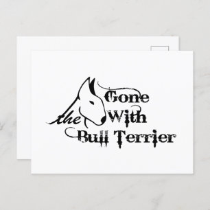 Weg met DE BULL TERRIER hondenliefhebbers Briefkaart