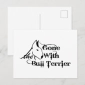 Weg met DE BULL TERRIER hondenliefhebbers Briefkaart (Voorkant / Achterkant)