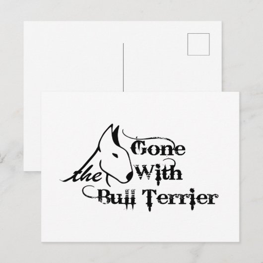 Weg met DE BULL TERRIER hondenliefhebbers Briefkaart (Voorkant / Achterkant)
