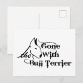 Weg met DE BULL TERRIER hondenliefhebbers Briefkaart (Voorkant / Achterkant)