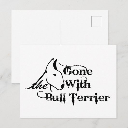 Weg met DE BULL TERRIER hondenliefhebbers Briefkaart (Voorkant / Achterkant)