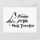 Weg met DE BULL TERRIER hondenliefhebbers Briefkaart (Voorkant)