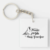 Weg met DE BULL TERRIER hondenliefhebbers Sleutelhanger (voorkant)