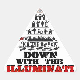 Weg met de Illuminati Stickers