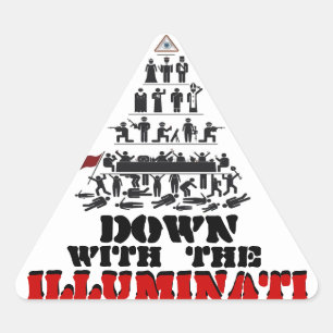 Weg met de Illuminati Stickers