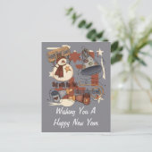 Weg met de oude Breng in de nieuwe Feestdagenkaart (Staand voorkant)