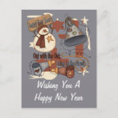 Weg met de oude Breng in de nieuwe Feestdagenkaart (Voorkant)