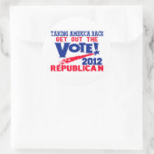 Weg met de stemming ronde sticker (Tas)