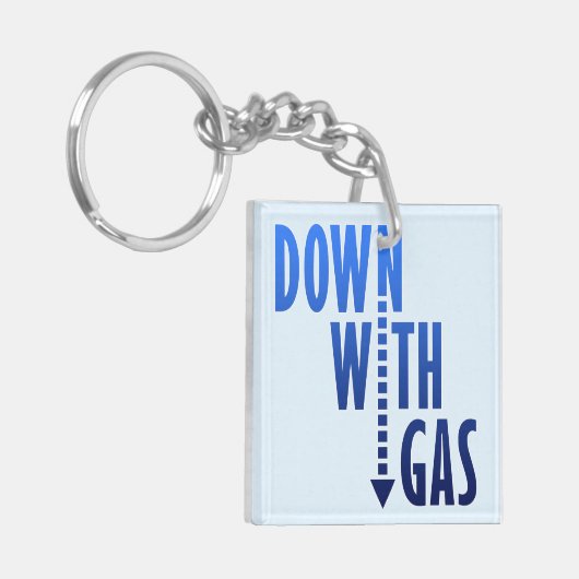 Weg met gas sleutelhanger (Voorkant Links)