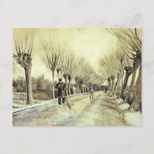 Weg met gepolariseerde wilde en een Man met een ka Briefkaart