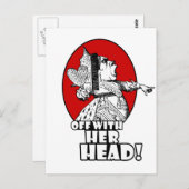 weg met haar hoofd Logo Briefkaart (Voorkant / Achterkant)