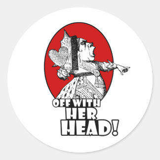 weg met haar hoofd Logo Ronde Sticker