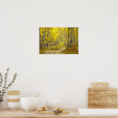 Weg met herfstkleuren en espes in Kebler 2 Poster (Keuken)
