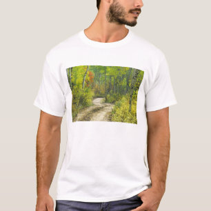 Weg met herfstkleuren en espes in Kebler T-shirt