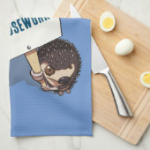 Weg met huishoudelijk werk Hedgehog Picket Sign Ca Theedoek (Quarter Fold)