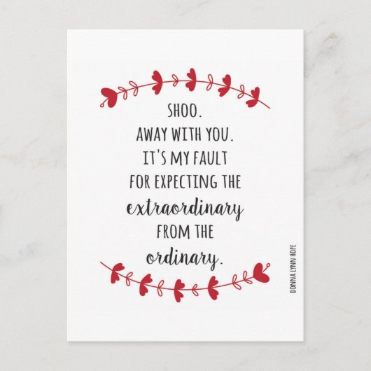 Weg met je anti-Valentijn Feestdagenkaart (Voorkant)