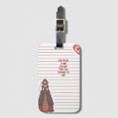 Weg met je handen! Hartenkoningin Bagagelabel (Voorkant (verticaal))
