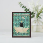 Weg Met Je Problemen - Knuffelkat Herstelt Briefkaart (Staand voorkant)