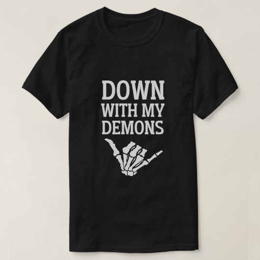 Weg met mijn demonen Halloween T-shirt (Design voorkant)
