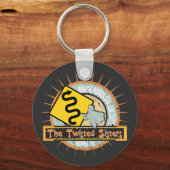 Weg met motorfiets - Draaiende zussen Sleutelhanger (Voorkant)