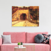 Weg met onderdoorgang Viaduct door Vincent van Gog Canvas Afdruk (Insitu (Woonkamer))