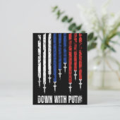 Weg met Poetin Antiwar Peace Ukraine Briefkaart (Staand voorkant)