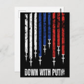 Weg met Poetin Antiwar Peace Ukraine Briefkaart (Voorkant / Achterkant)